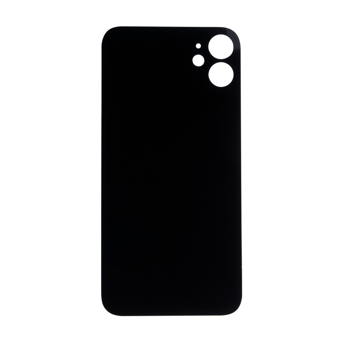 Glass Back For iPhone 11 Plain in Black Glass Back FoneFunShop   