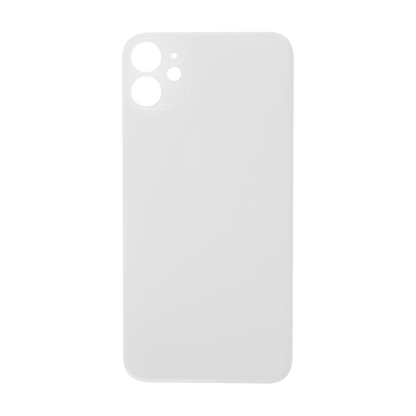 Glass Back For iPhone 11 Plain in White Glass Back FoneFunShop   