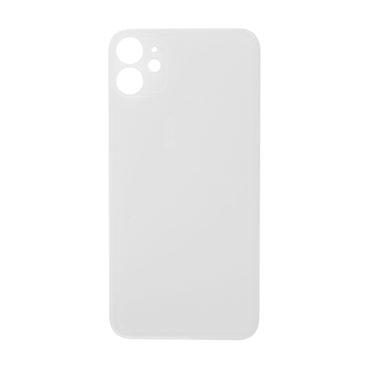 Glass Back For iPhone 11 Plain in White Glass Back FoneFunShop   