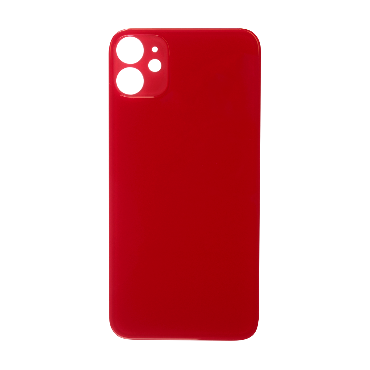 Glass Back For iPhone 11 Plain in Red Glass Back FoneFunShop   