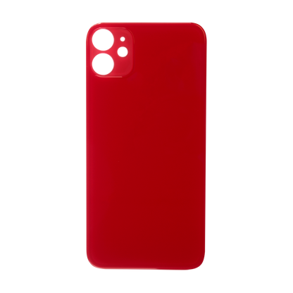 Glass Back For iPhone 11 Plain in Red Glass Back FoneFunShop   