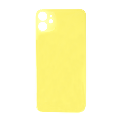 Glass Back For iPhone 11 Plain in Yellow Glass Back FoneFunShop   