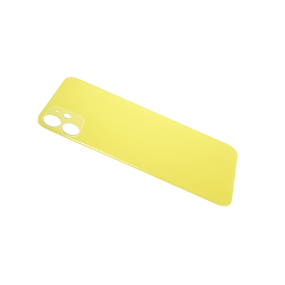 Glass Back For iPhone 11 Plain in Yellow Glass Back FoneFunShop   