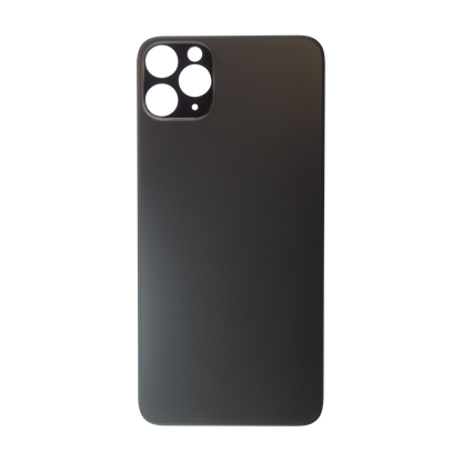 Glass Back For iPhone 11 Pro Max Plain in Black Glass Back FoneFunShop   