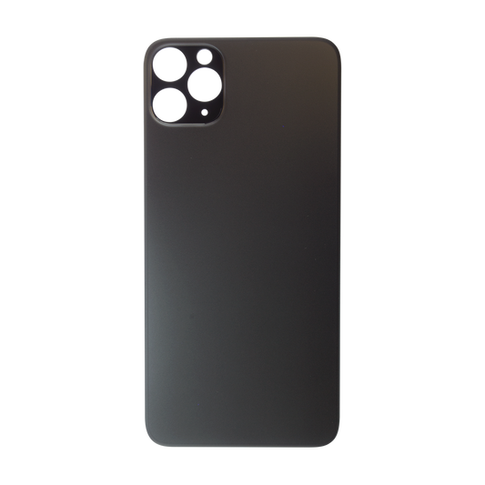 Glass Back For iPhone 11 Pro Max Plain in Black Glass Back FoneFunShop   