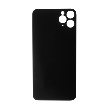 Glass Back For iPhone 11 Pro Max Plain in Black Glass Back FoneFunShop   