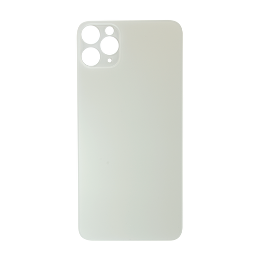 Glass Back For iPhone 11 Pro Max Plain in White Glass Back FoneFunShop   