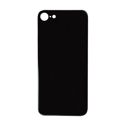 Glass Back For iPhone 8 Plain in Black Glass Back FoneFunShop   