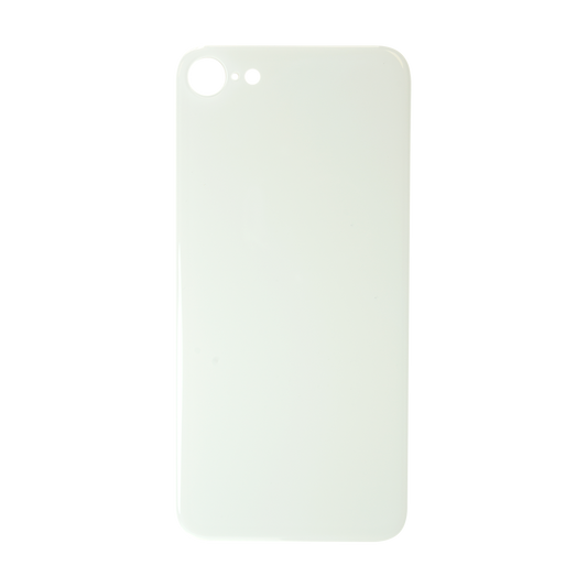 Glass Back For iPhone 8 Plain in White Glass Back FoneFunShop   