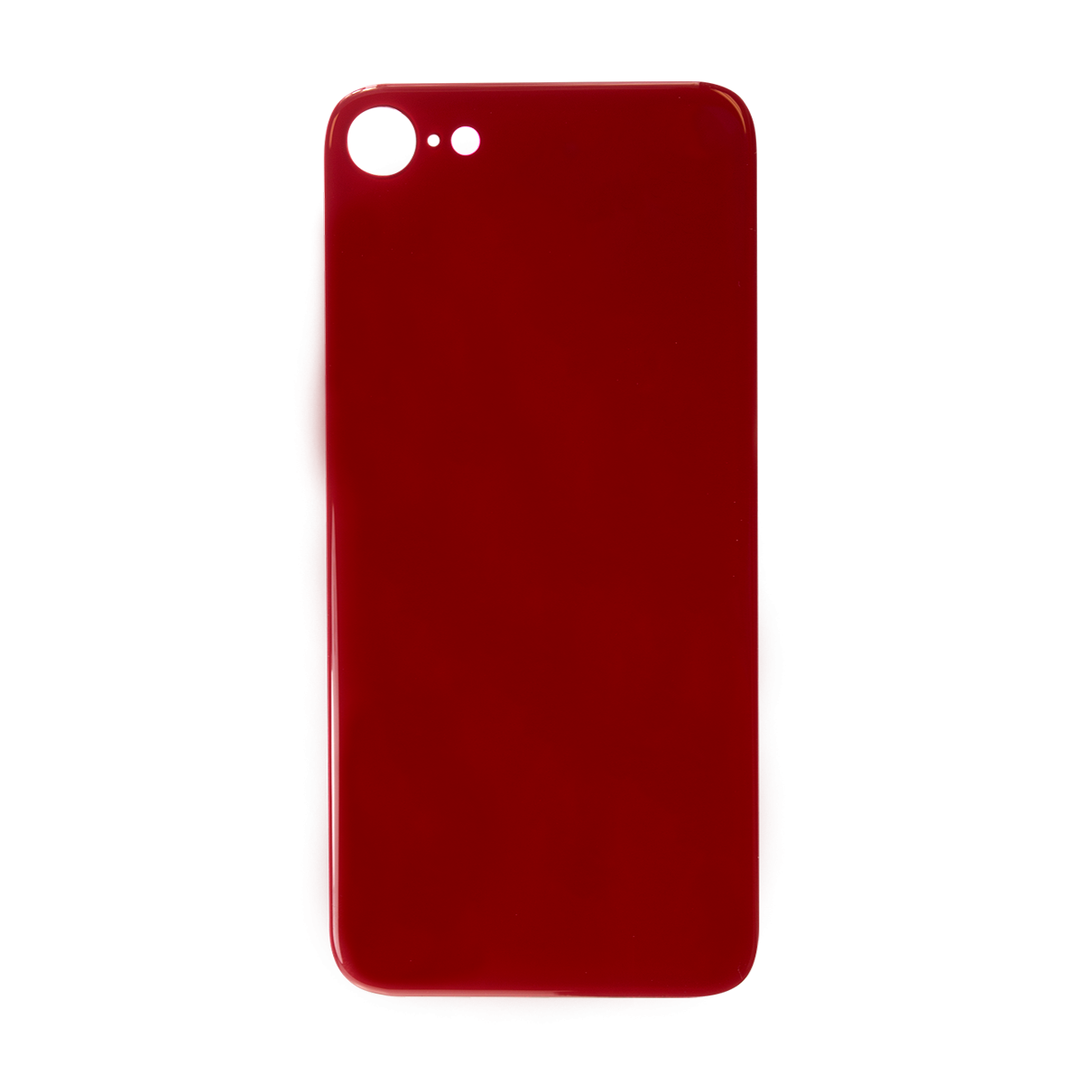 Glass Back For iPhone 8 Plain in Red Glass Back FoneFunShop   