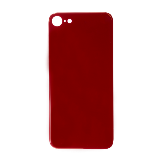 Glass Back For iPhone 8 Plain in Red Glass Back FoneFunShop   