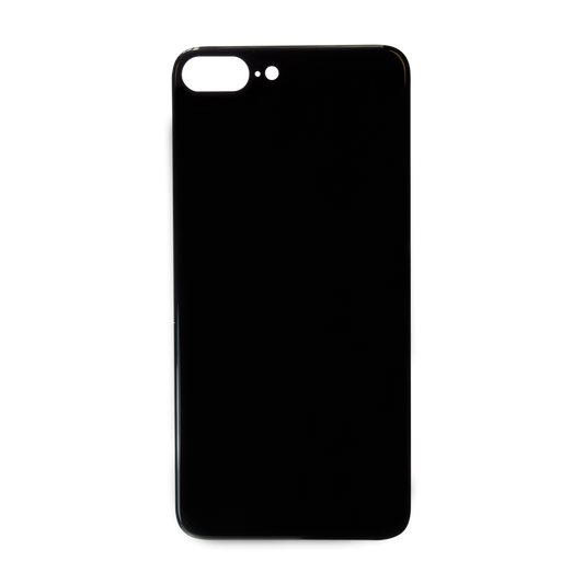 Glass Back For iPhone 8 Plus Plain in Black Glass Back FoneFunShop   