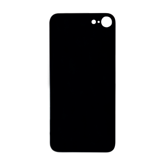 Glass Back For iPhone 8 Plain in Black Glass Back FoneFunShop   