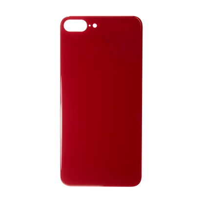 Glass Back For iPhone 8 Plus Plain in Red Glass Back FoneFunShop   