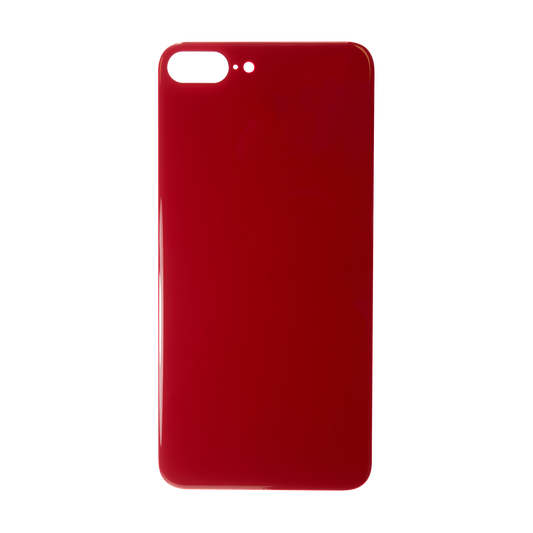 Glass Back For iPhone 8 Plus Plain in Red Glass Back FoneFunShop   