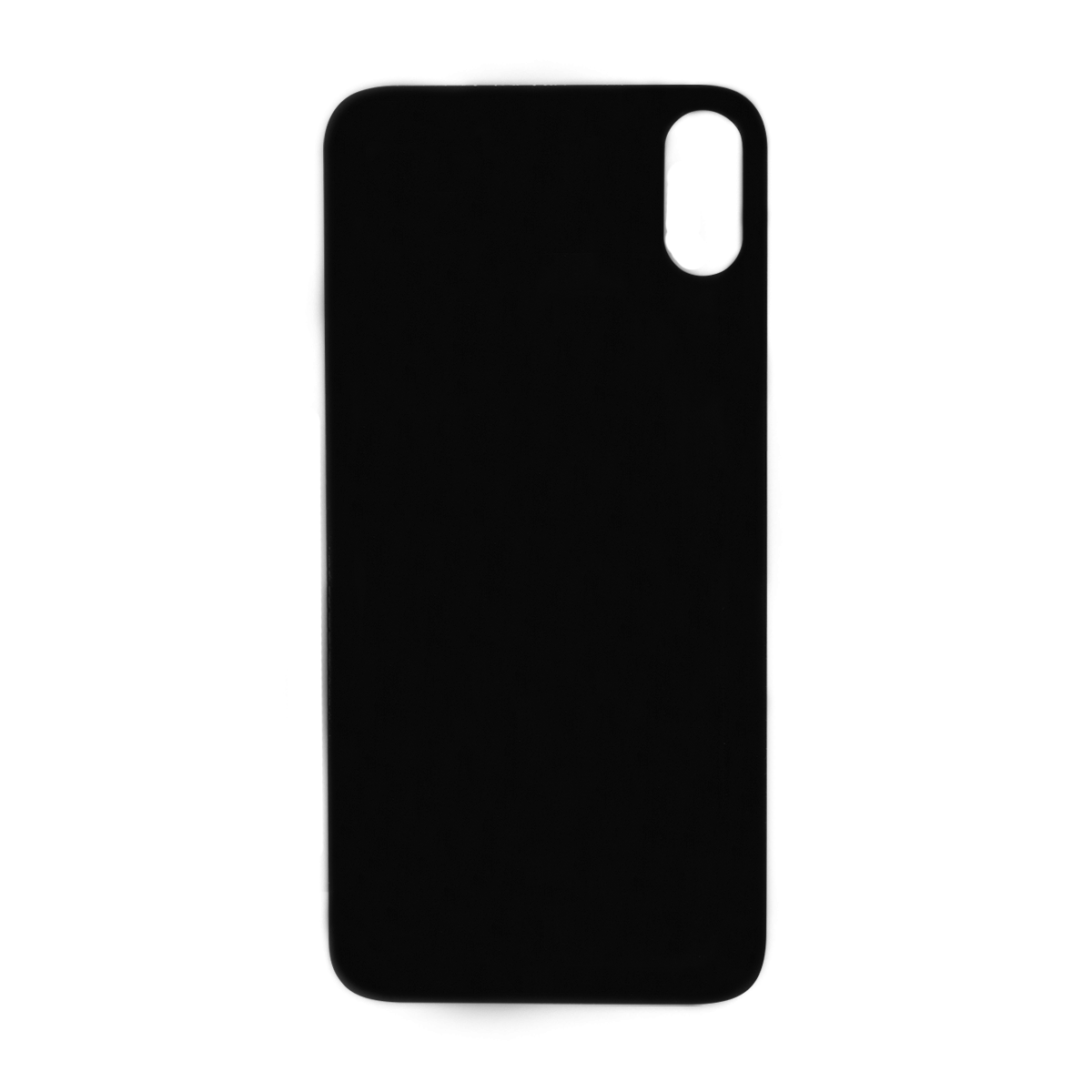 Glass Back For iPhone X Plain in Black Glass Back FoneFunShop   