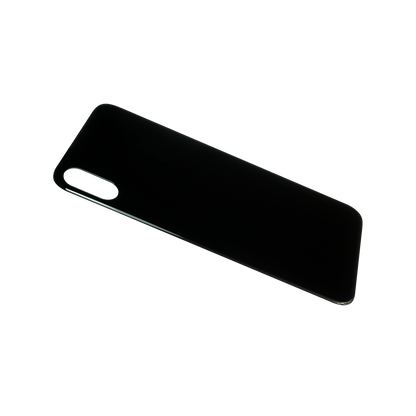 Glass Back For iPhone X Plain in Black Glass Back FoneFunShop   