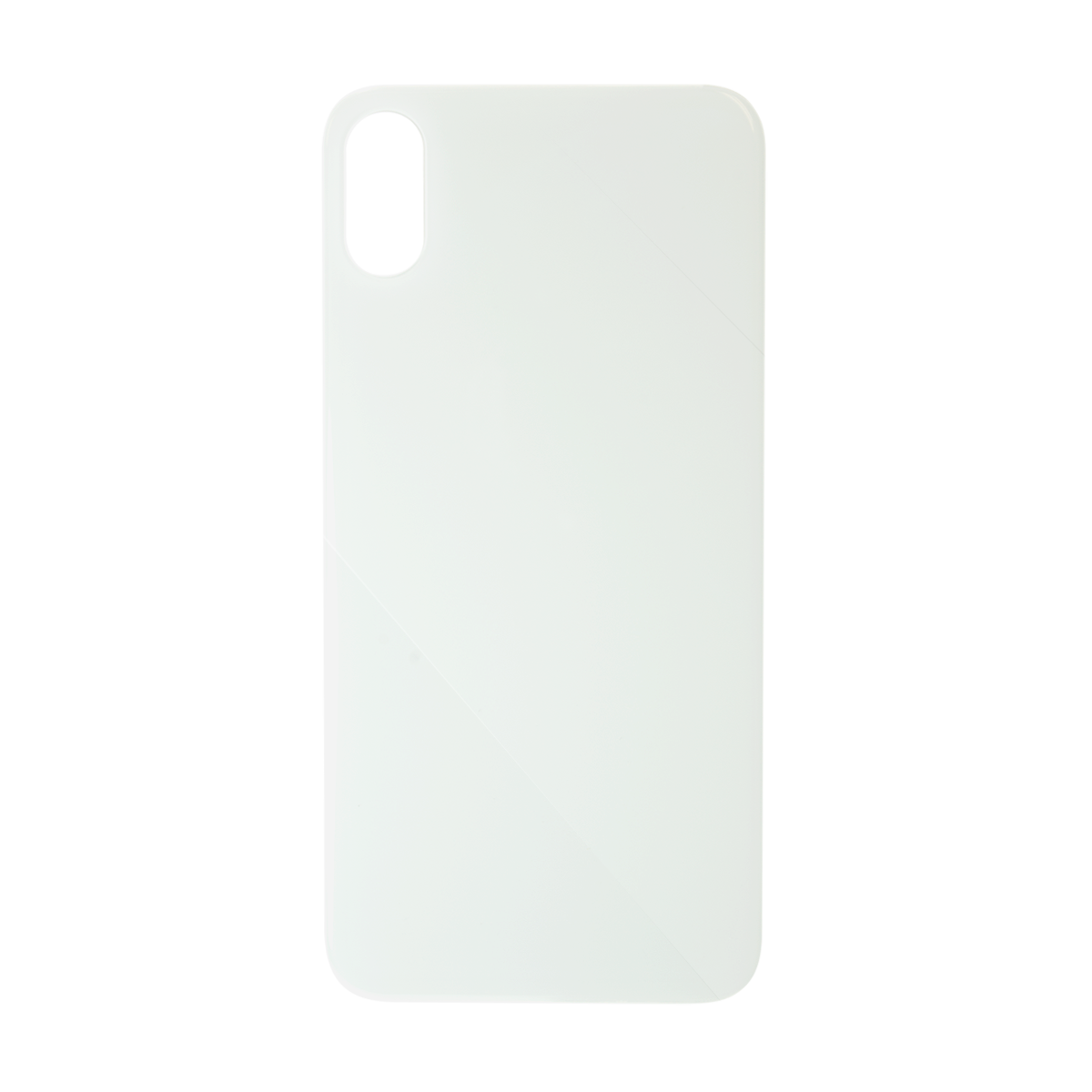 Glass Back For iPhone X Plain in White Glass Back FoneFunShop   