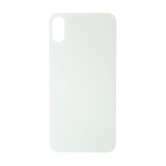 Glass Back For iPhone X Plain in White Glass Back FoneFunShop   