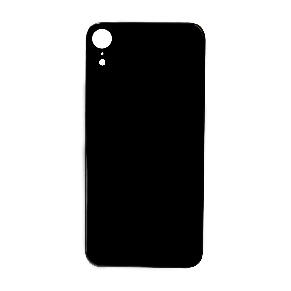 Glass Back For iPhone XR Plain in Black Glass Back FoneFunShop   