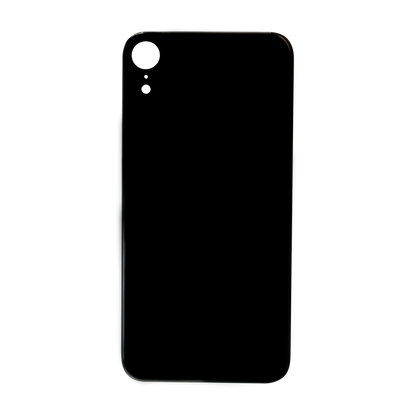 Glass Back For iPhone XR Plain in Black Glass Back FoneFunShop   