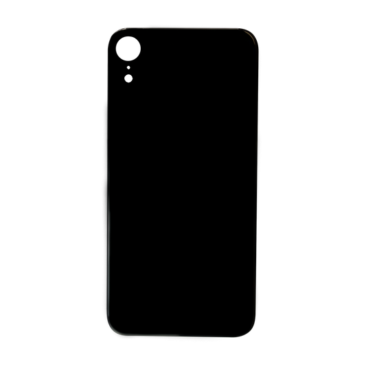 Glass Back For iPhone XR Plain in Black Glass Back FoneFunShop   