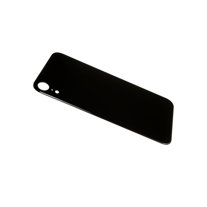 Glass Back For iPhone XR Plain in Black Glass Back FoneFunShop   