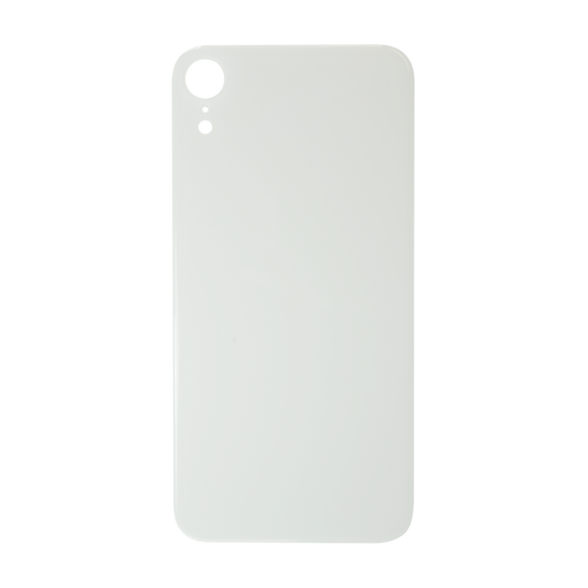 Glass Back For iPhone XR Plain in White Glass Back FoneFunShop   