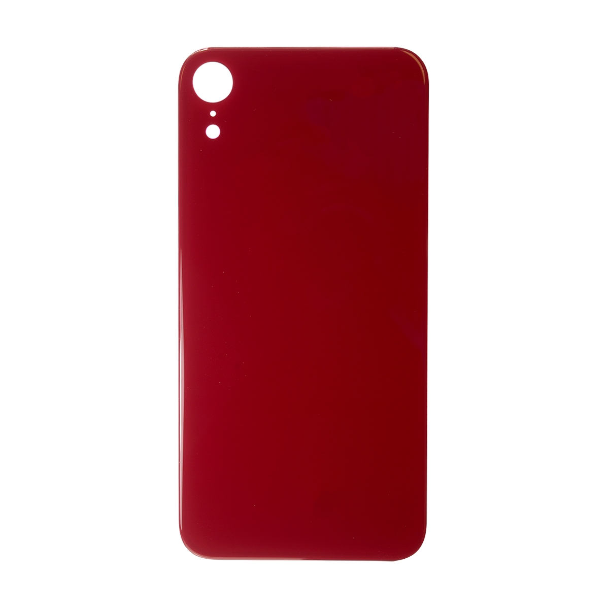 Glass Back For iPhone XR Plain in Red Glass Back FoneFunShop   