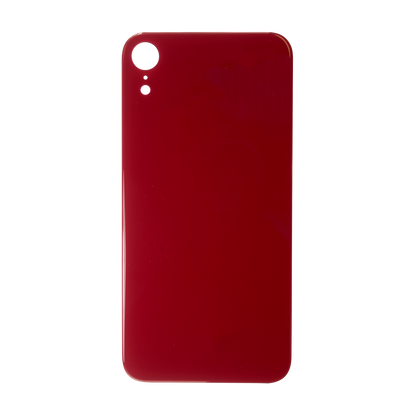 Glass Back For iPhone XR Plain in Red Glass Back FoneFunShop   