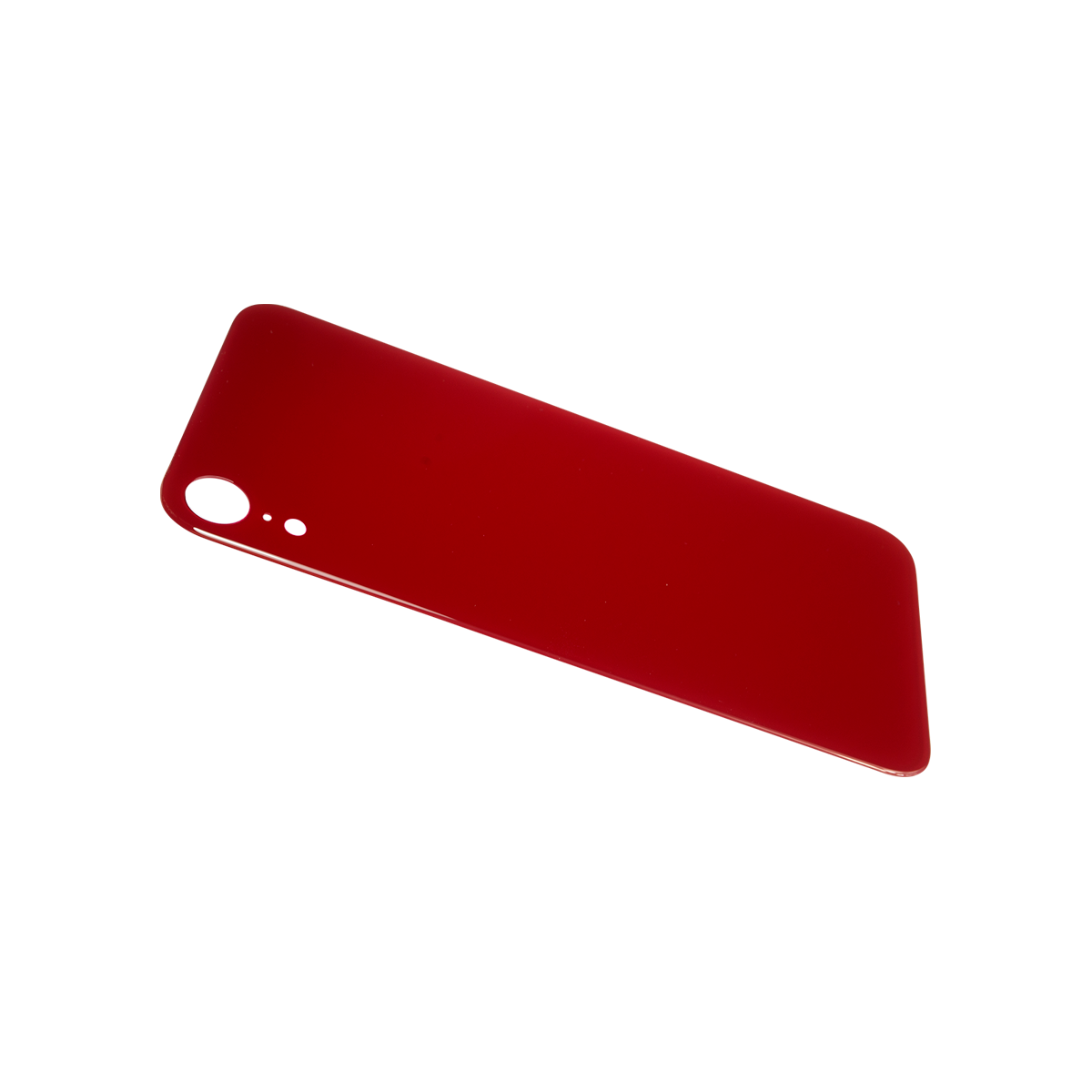 Glass Back For iPhone XR Plain in Red Glass Back FoneFunShop   