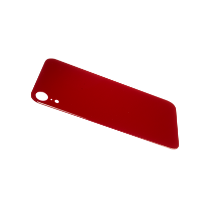 Glass Back For iPhone XR Plain in Red Glass Back FoneFunShop   