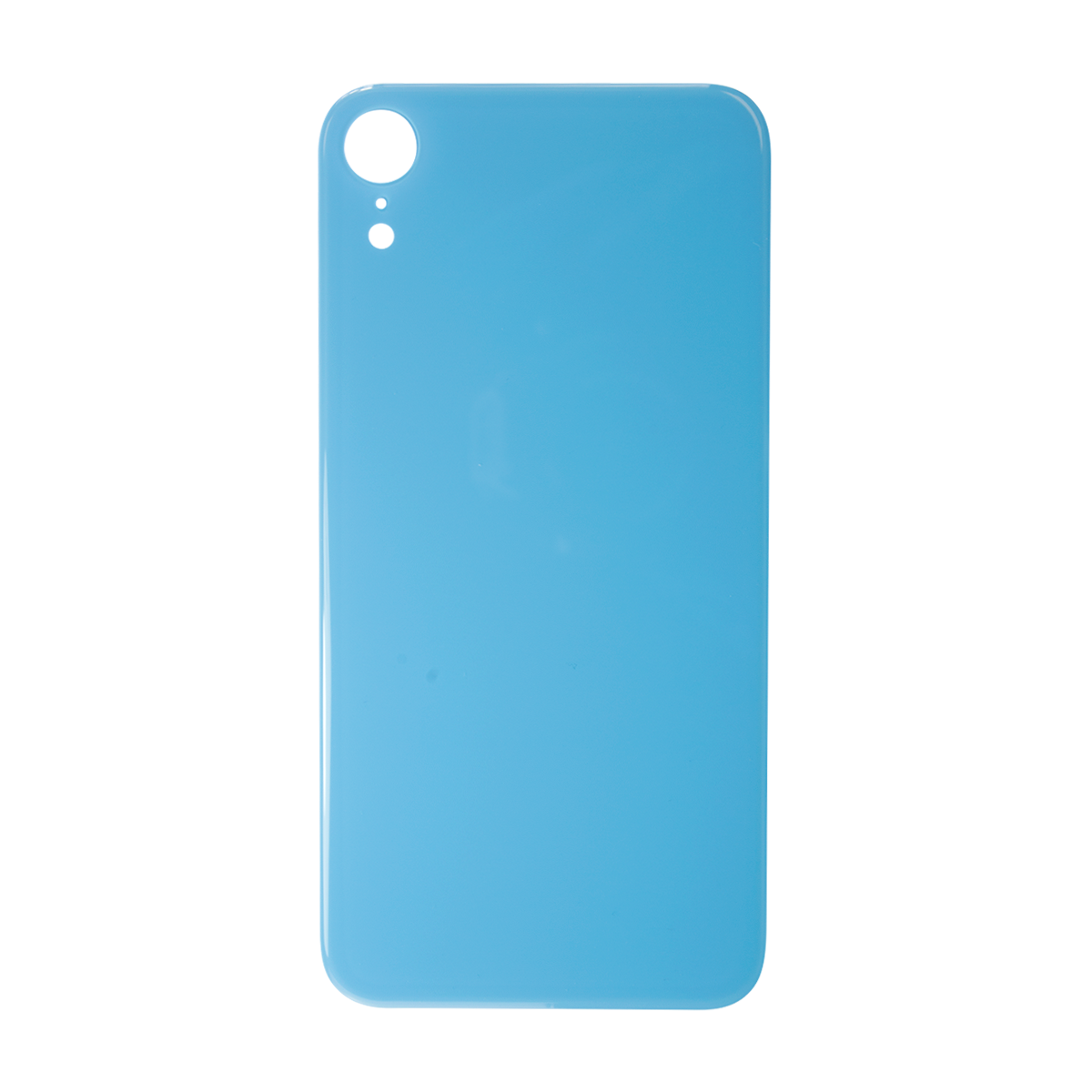 Glass Back For iPhone XR Plain in Blue Glass Back FoneFunShop   