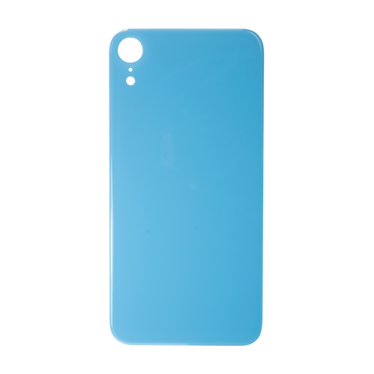 Glass Back For iPhone XR Plain in Blue Glass Back FoneFunShop   