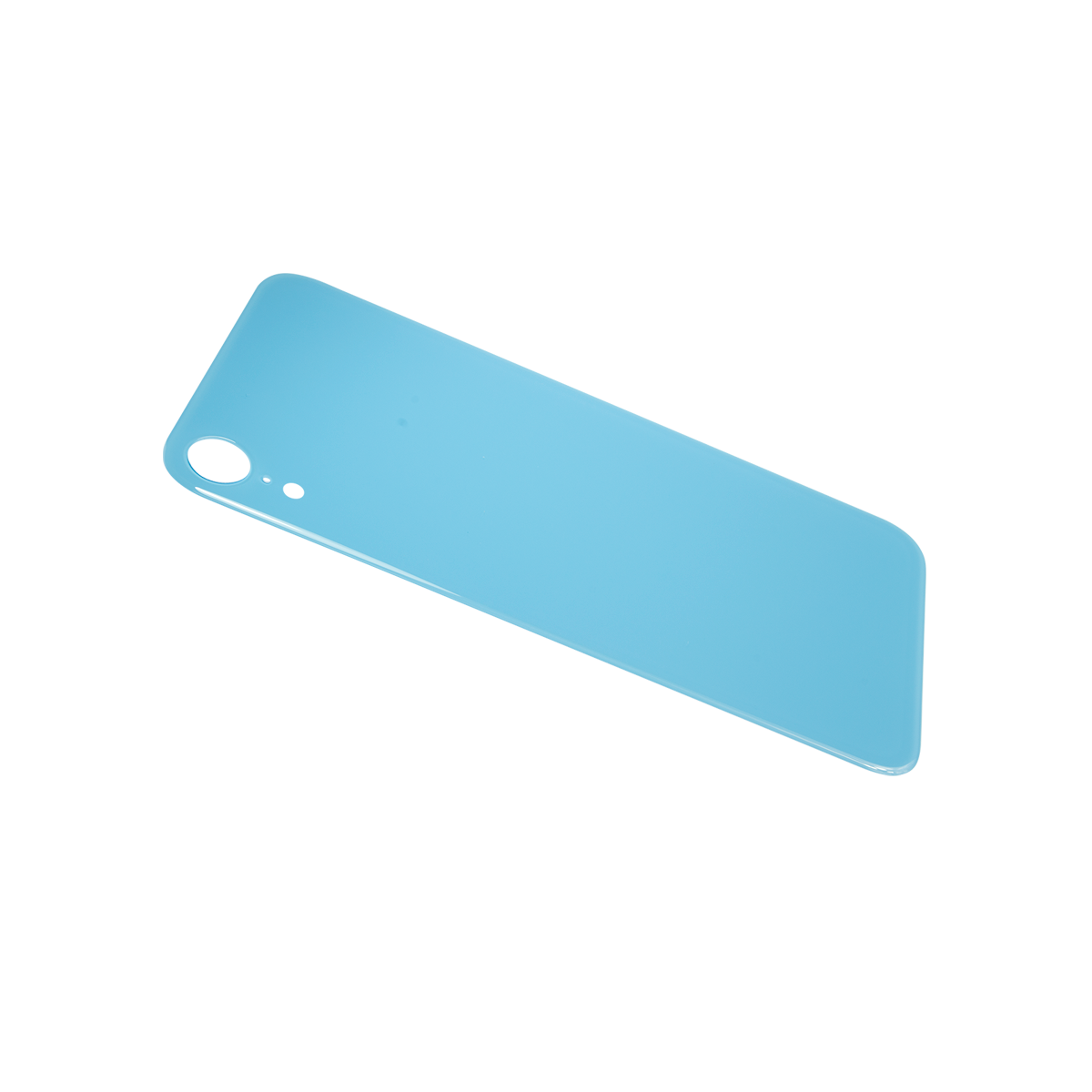 Glass Back For iPhone XR Plain in Blue Glass Back FoneFunShop   