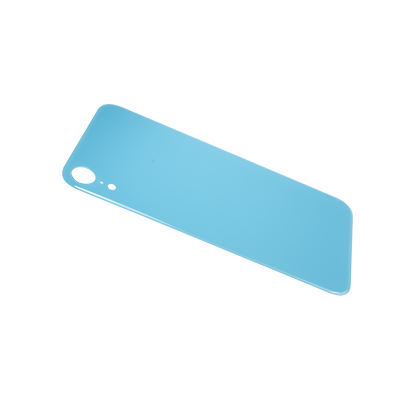 Glass Back For iPhone XR Plain in Blue Glass Back FoneFunShop   