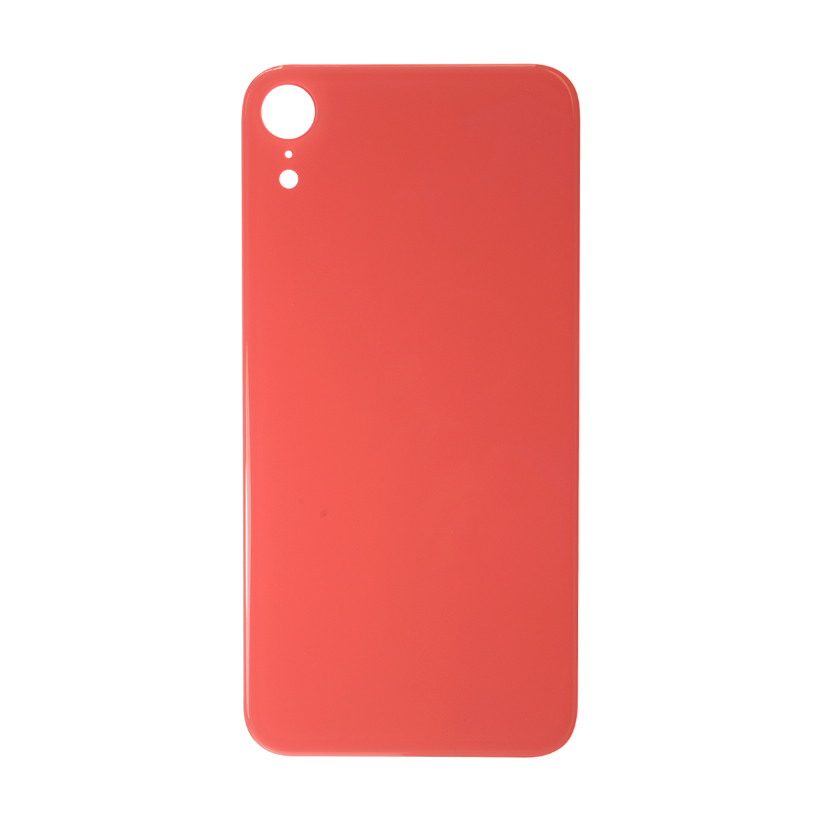 Glass Back For iPhone XR Plain in Coral Glass Back FoneFunShop   