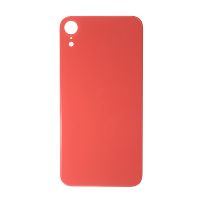 Glass Back For iPhone XR Plain in Coral Glass Back FoneFunShop   