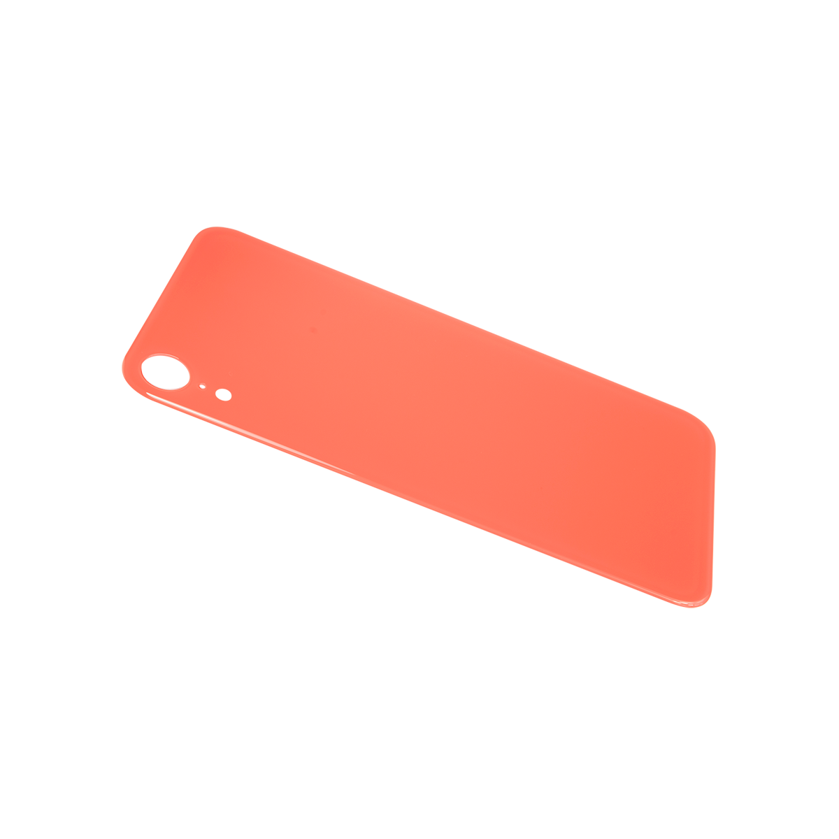 Glass Back For iPhone XR Plain in Coral Glass Back FoneFunShop   