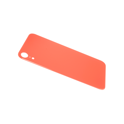 Glass Back For iPhone XR Plain in Coral Glass Back FoneFunShop   