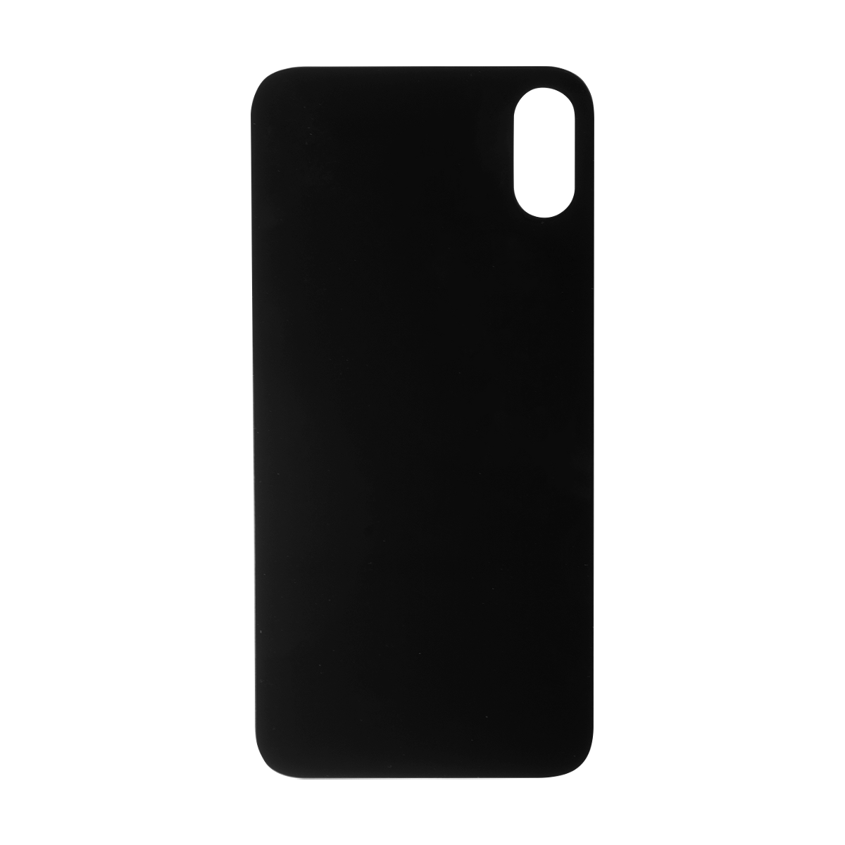 Glass Back For iPhone XS Plain in Black Glass Back FoneFunShop   