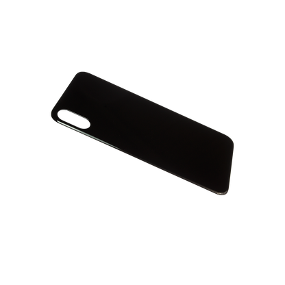 Glass Back For iPhone XS Plain in Black Glass Back FoneFunShop   