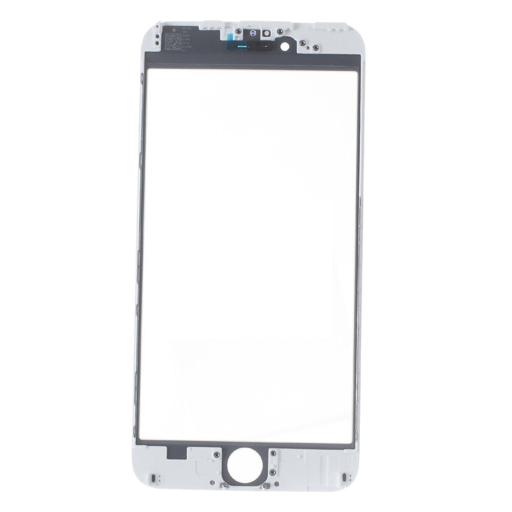 Glass Lens For iPhone 6 Plus on Frame with OCA Layer Cold Press White 3 in 1 Lens FoneFunShop   