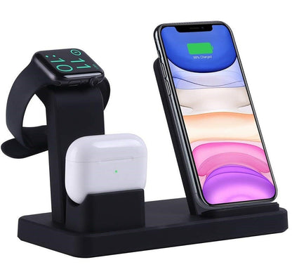 Charger For iPhone Watch Pods 3 in 1 Wireless Magnetic Fast Charger FoneFunShop   