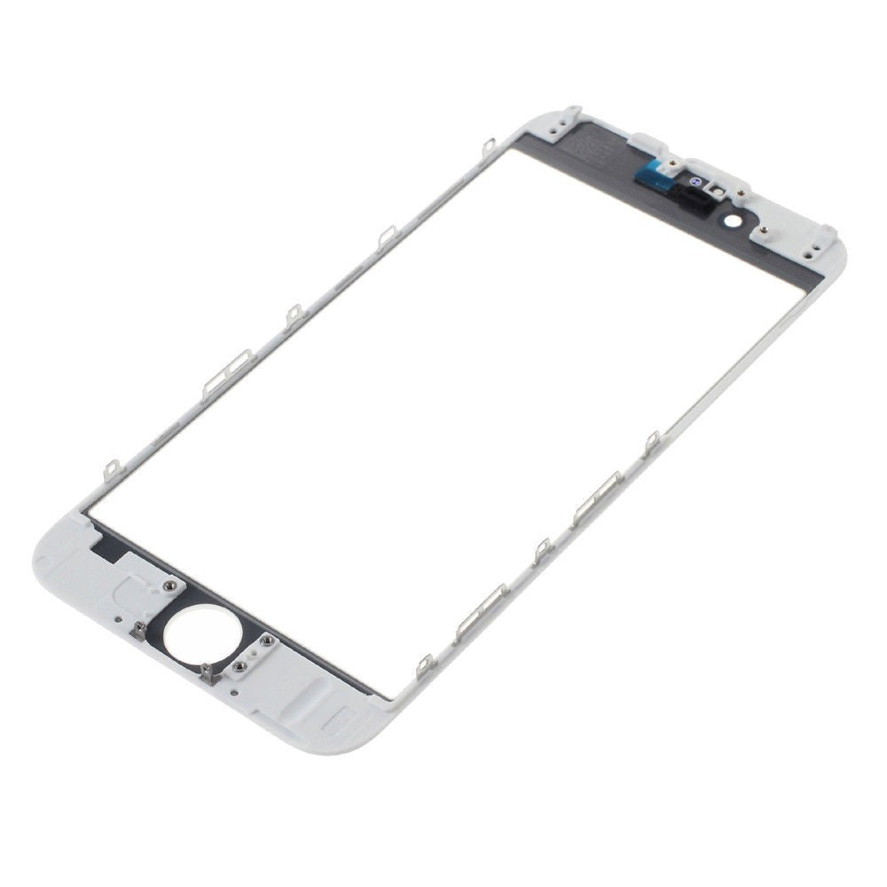 Glass Lens For iPhone 6 on Frame with OCA Layer Cold Press White 3 in 1 Lens FoneFunShop   