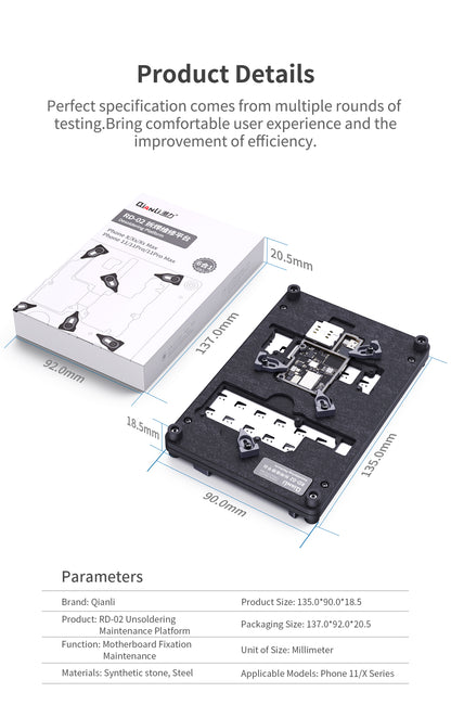 Repair Station For iPhone 11 11P 11PM X XS XSM QianLi RD 02 Desoldering Solder FoneFunShop   