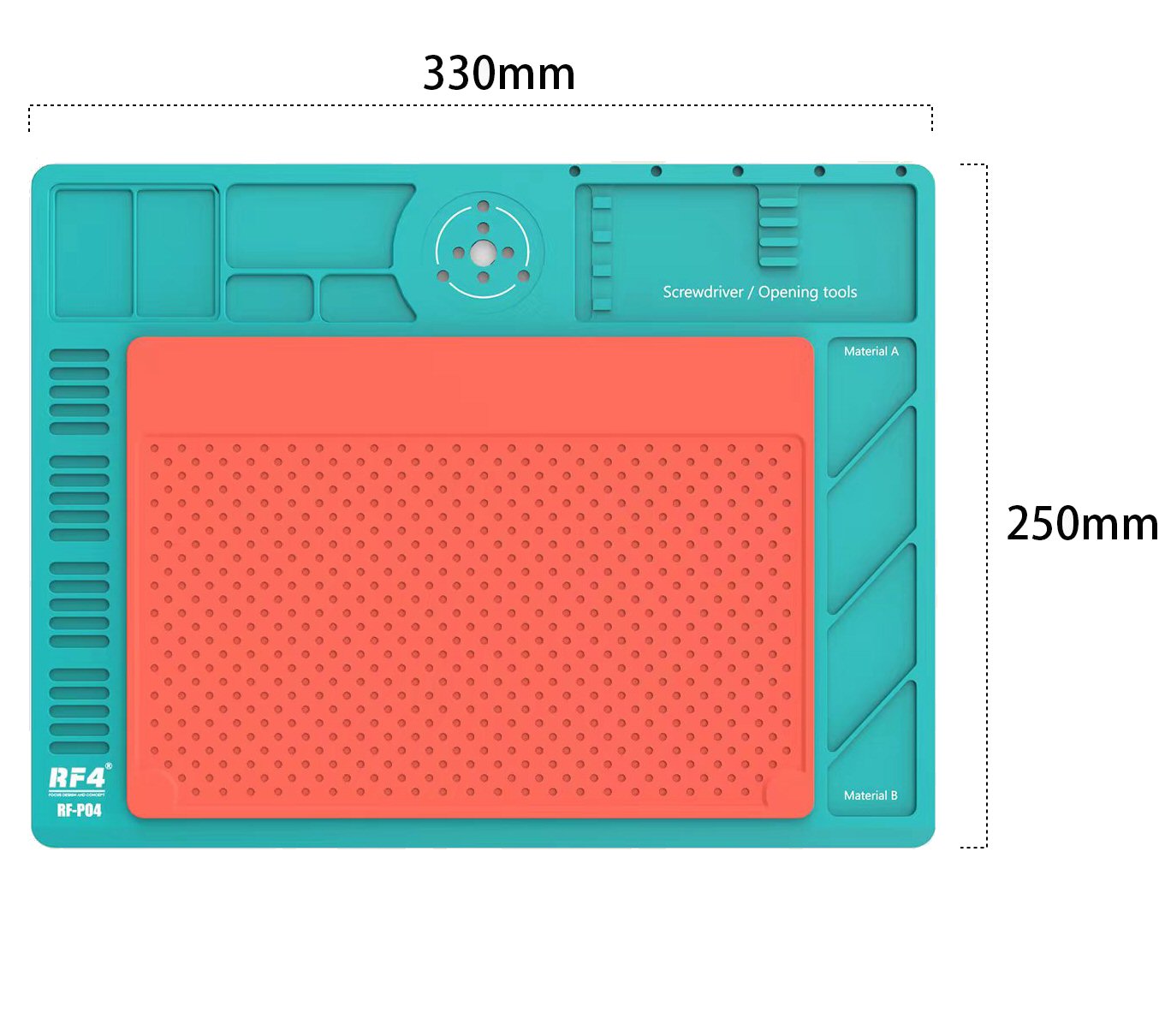 Alloy Microscope Stand Base With Heat Insulation Silicone Pad Repair Station RF4  FoneFunShop   