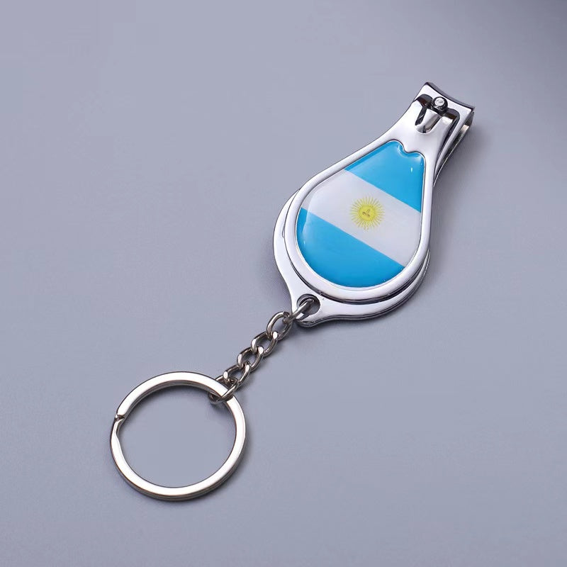 Keychain Bottle Opener Nail Clipper Keyring Argentina Bottle Opener FoneFunShop   