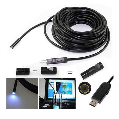 Endoscope Camera Blocked Drain Ear Inspection Waterproof 2m For Android Windows Camera FoneFunShop   