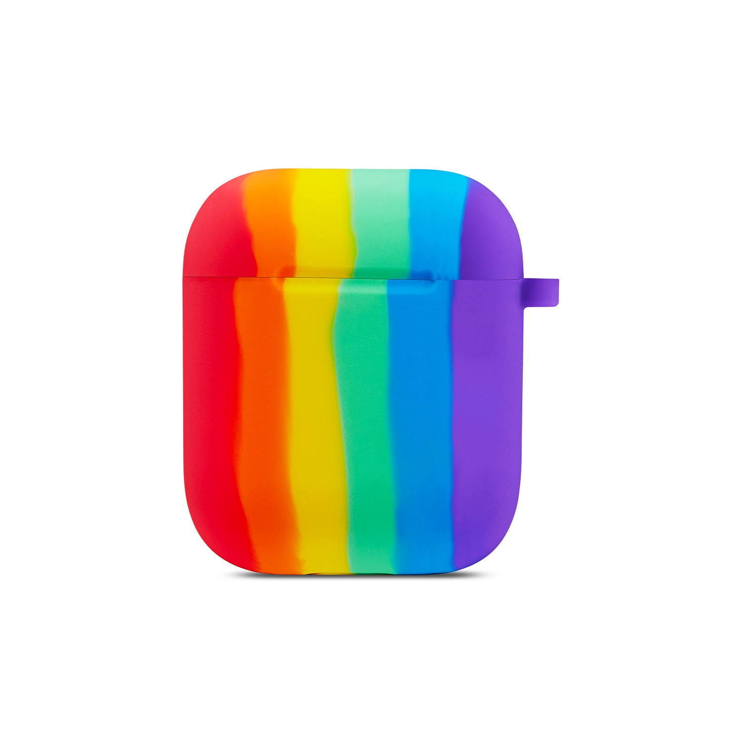 Case For Apple Airpods with Hanger Hole For LED Gay Pride Silicone Rainbow Case Cover FoneFunShop   